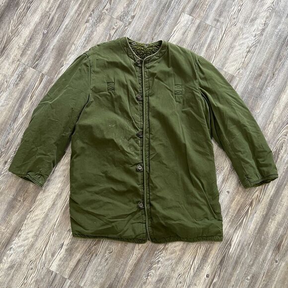 Vintage Swedish Military M59 Liner Jacket C48 Olive Green Quilted Interior - Picture 1 of 6